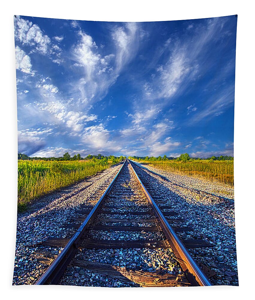 Train Tapestry featuring the photograph On The Way by Phil Koch