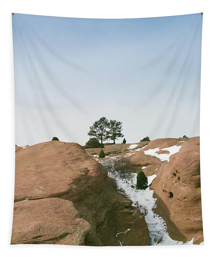 Red Rocks Park Tapestry featuring the photograph On Top of The Rock by Ana V Ramirez