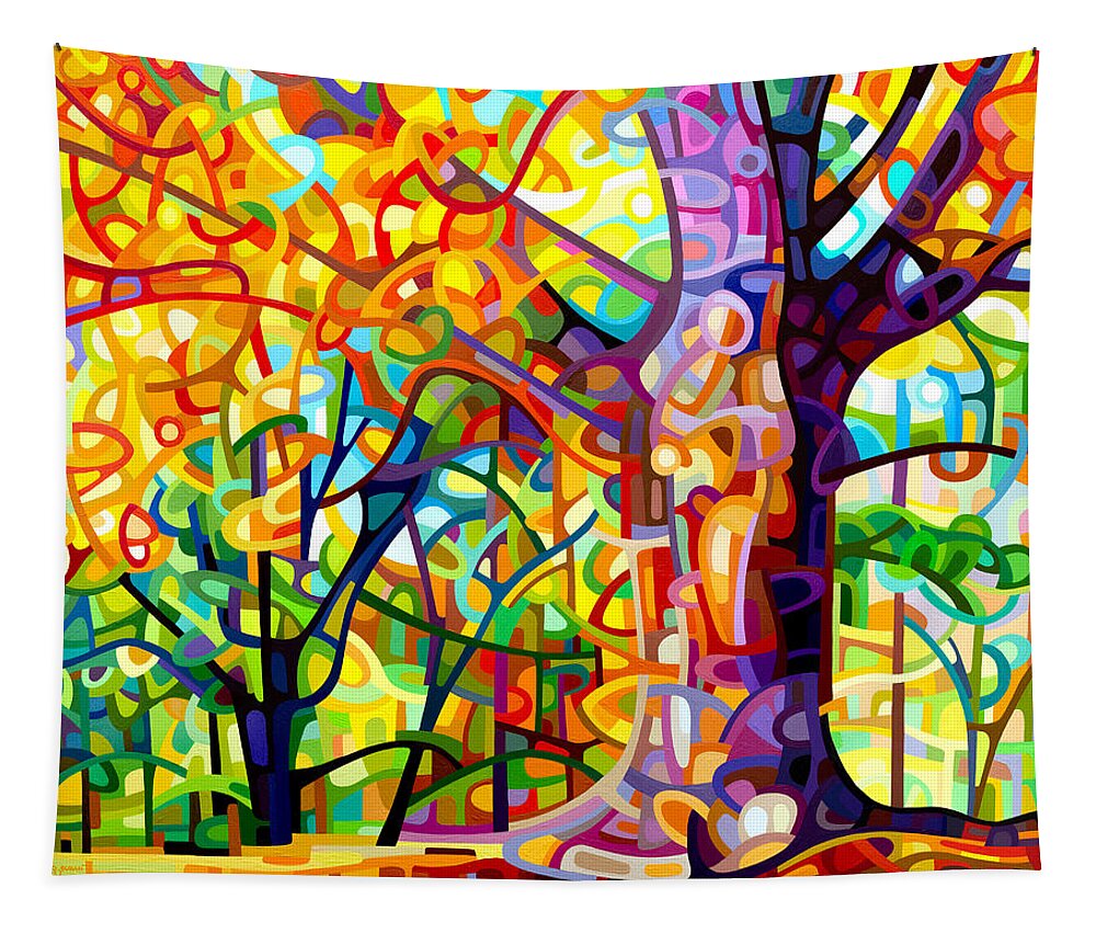 Fine Art Tapestry featuring the painting One Fine Day by Mandy Budan