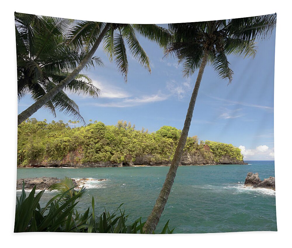 Onomea Bay Tapestry featuring the photograph Onomea Bay by Susan Rissi Tregoning