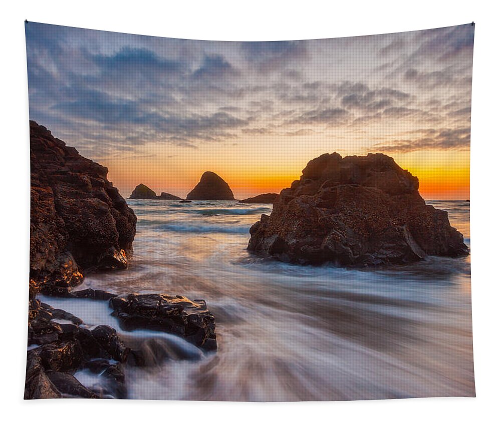 Oregon Tapestry featuring the photograph Oregon Gold Rush by Darren White