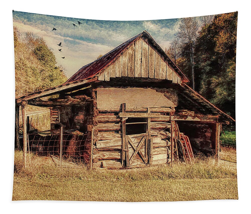 Out To Pasture Tapestry featuring the photograph Out To Pasture by Bellesouth Studio