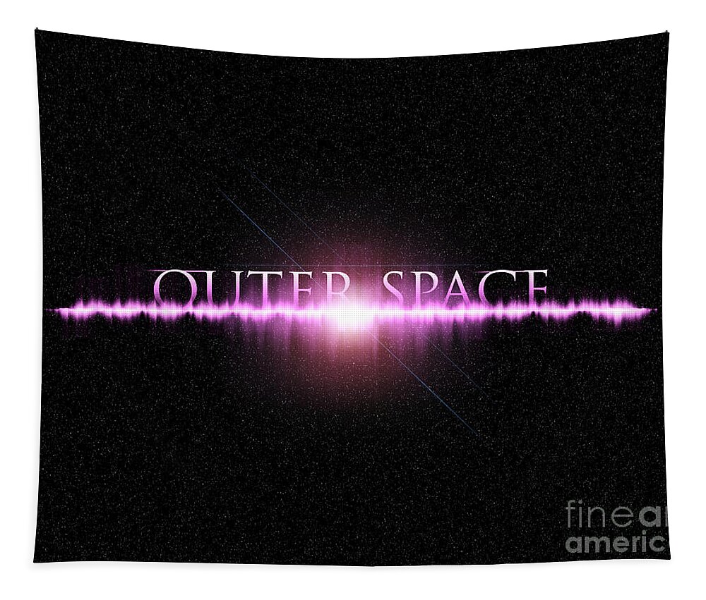 Space Tapestry featuring the digital art Outer Space by Phil Perkins