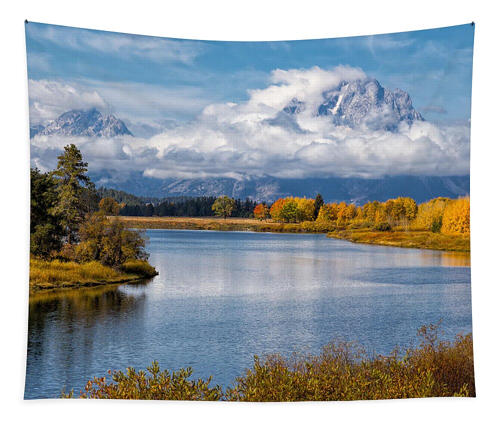 Oxbow Bend Tapestry featuring the photograph Oxbow Bend by Kathleen Bishop