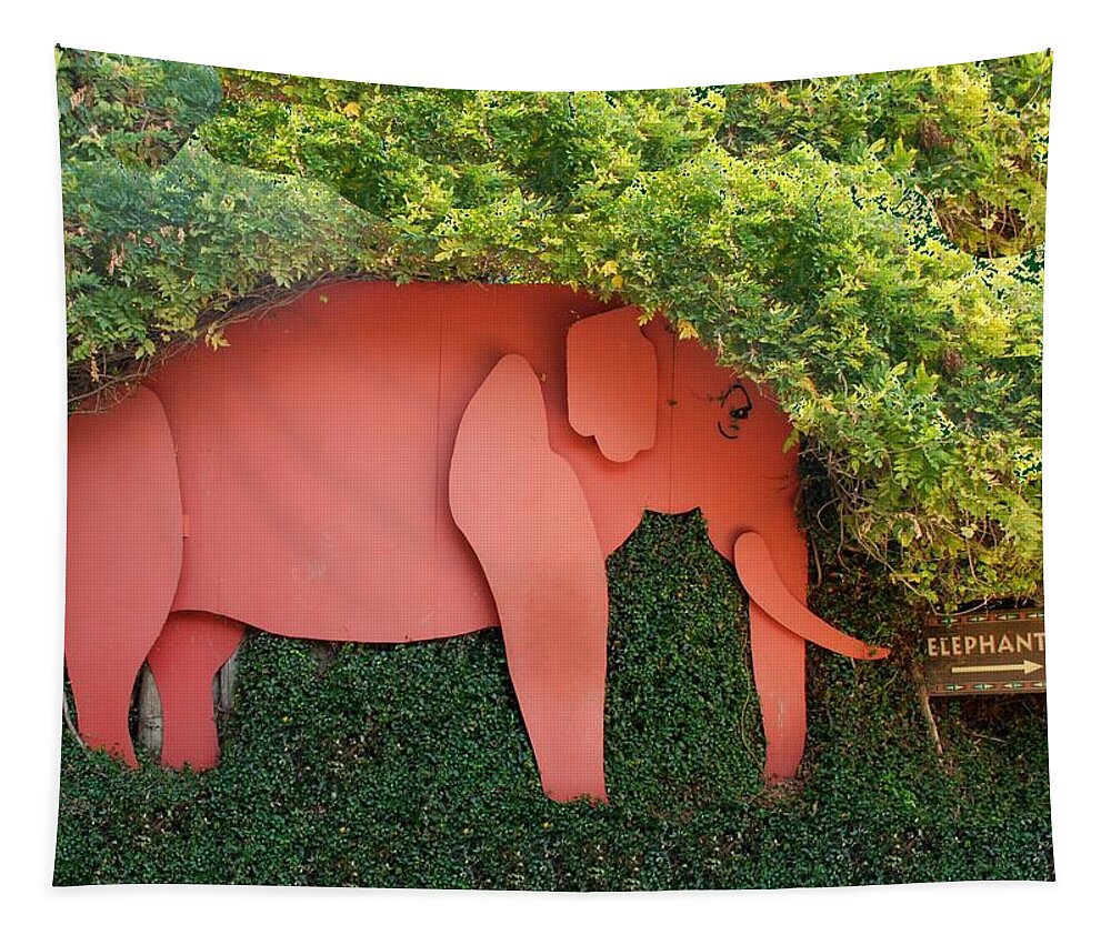 Gameday Tapestry featuring the photograph Pachyderm Sign by Kenny Glover