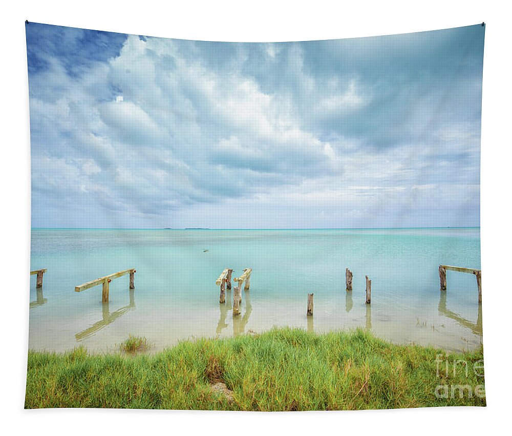 Ocean Tapestry featuring the photograph Paddleboard Hitching Post by Becqi Sherman