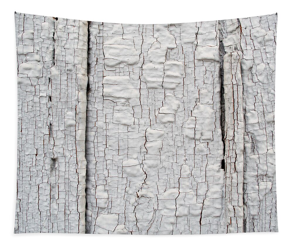 Abstract Tapestry featuring the photograph Painted Aged Wood by John Williams