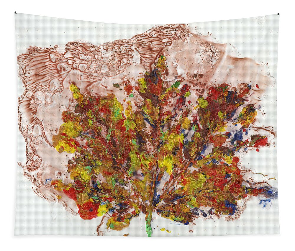Autumn Tapestry featuring the painting Painted Nature 3 by Sami Tiainen