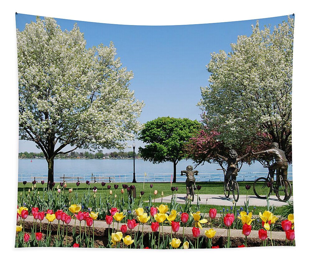 Palmer Park Tapestry featuring the photograph Palmer Park in Spring by Grace Grogan
