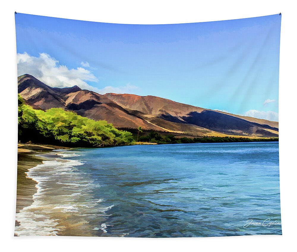 Maui Tapestry featuring the photograph Paradise Beach by Joann Copeland-Paul