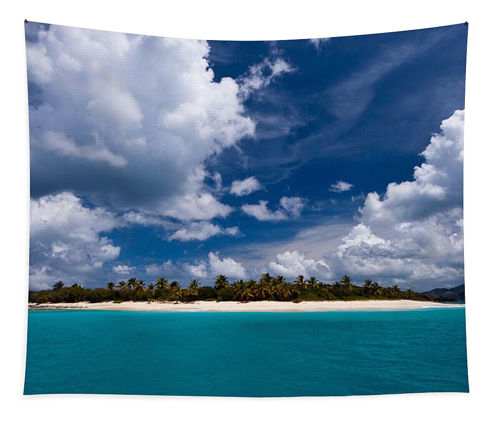 3scape Tapestry featuring the photograph Paradise is Sandy Cay by Adam Romanowicz