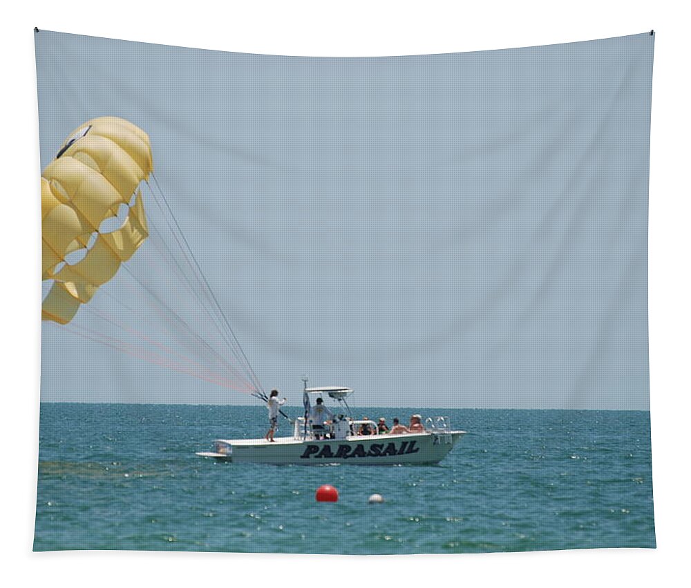 Nautical Tapestry featuring the photograph Parasail by Rob Hans
