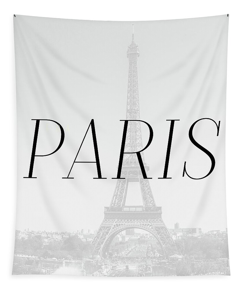 Paris Tapestry featuring the digital art Paris Minimalistic by Pati Photography