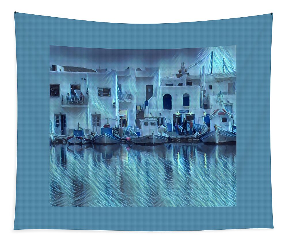 Colette Tapestry featuring the photograph Paros Island Beauty Greece by Colette V Hera Guggenheim