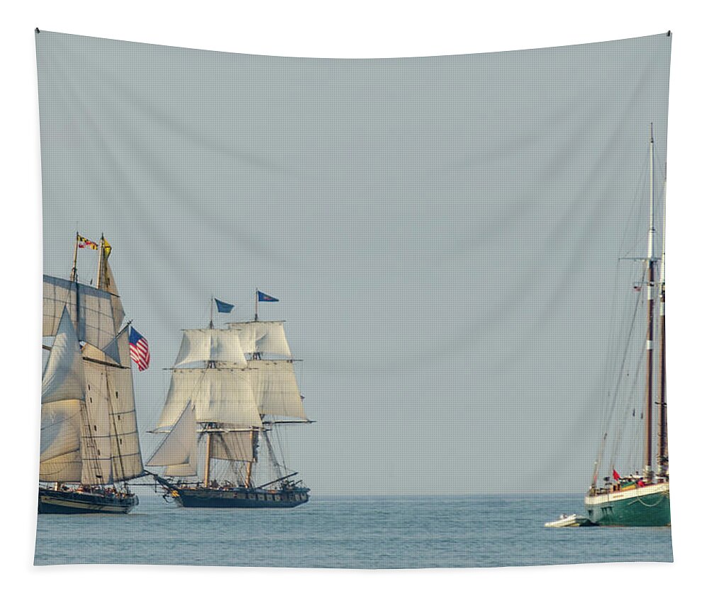 2016 Tall Ships Tapestry featuring the photograph Passing Ships by Stewart Helberg