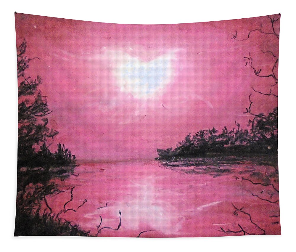 Chromatic Sunset Tapestry featuring the painting Passionate Dreams by Jen Shearer