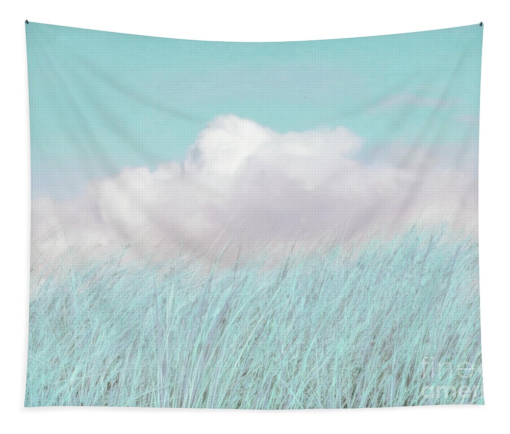 Sea Tapestry featuring the photograph Pastel Blue Seaside by Hal Halli