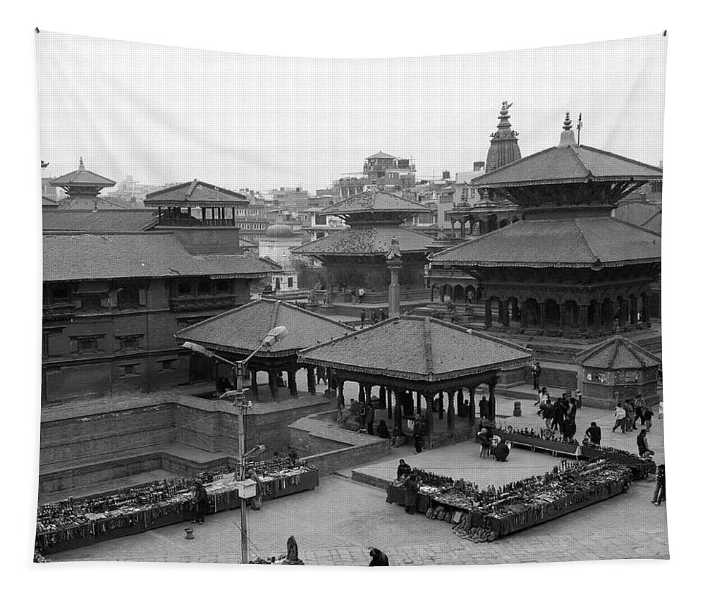 Bhaktapur Tapestry featuring the photograph Bhaktapur Durbar Square, Kathmandu, Nepal by Aidan Moran