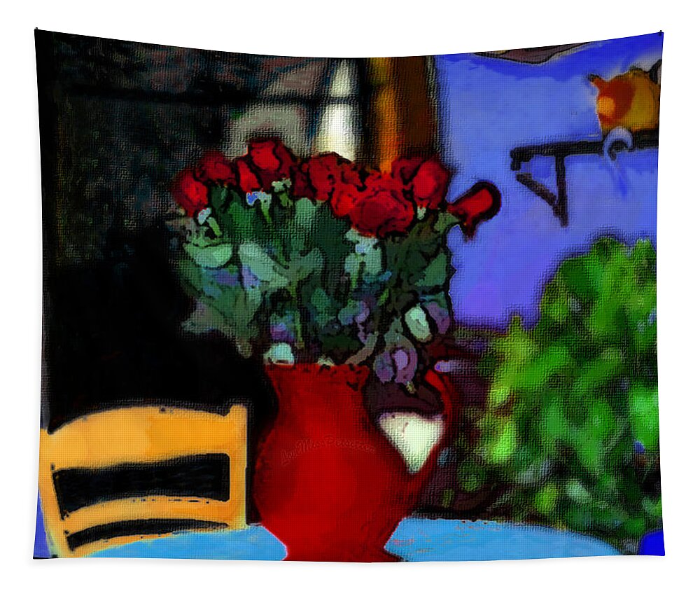 Posters Tapestry featuring the digital art Patio Art 2 by Miss Pet Sitter