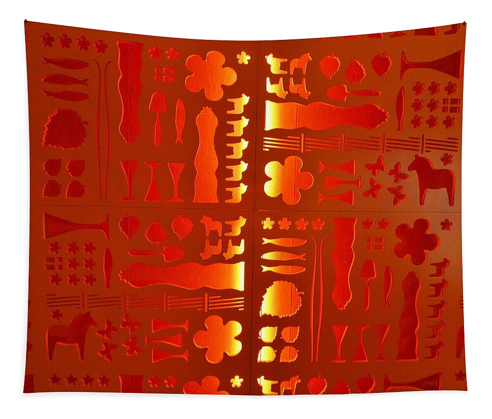 Orange Tapestry featuring the photograph Patterns of Sweden by Rosita Larsson