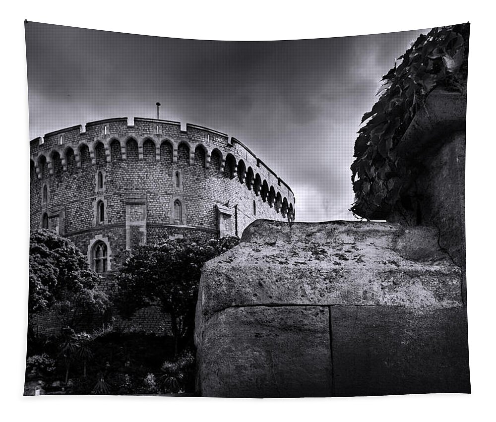 Windsor Castle Tapestry featuring the photograph Peak at the Tower by Denise Dube