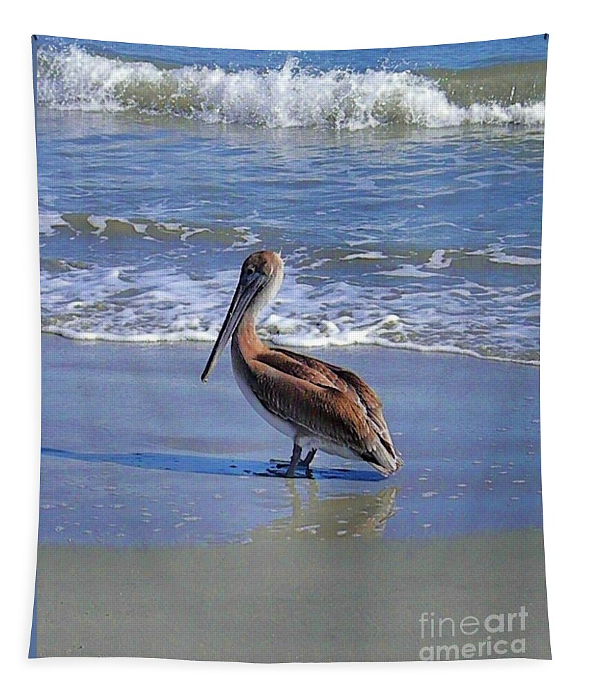 Bird Tapestry featuring the photograph Pelican Brief by Leslie Revels