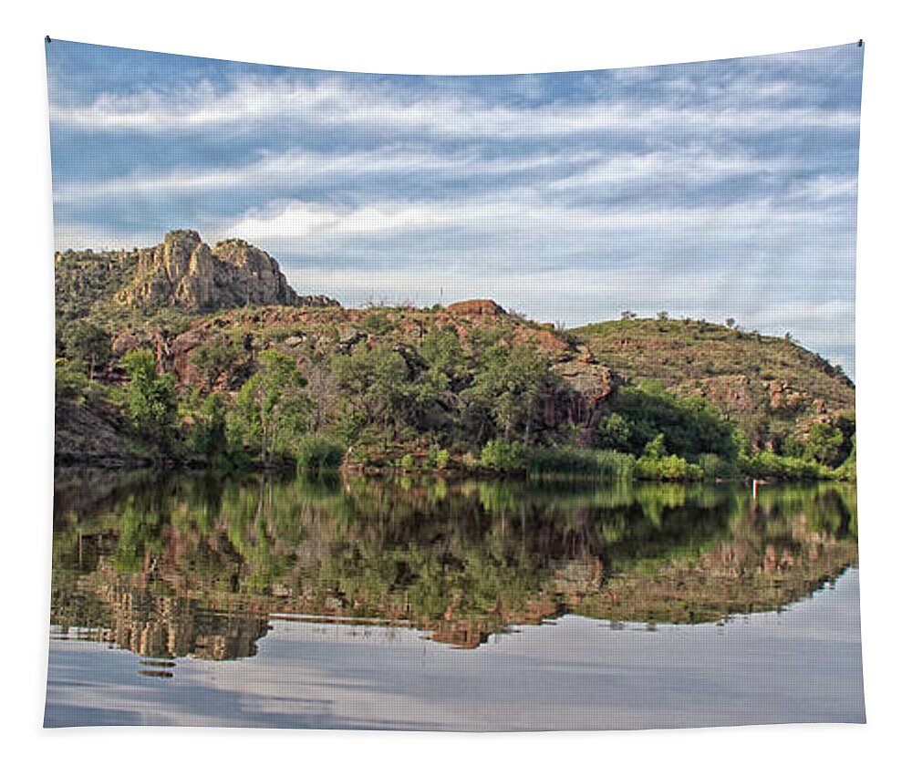 Water Tapestry featuring the photograph Pena Blanca Lake by Elaine Malott
