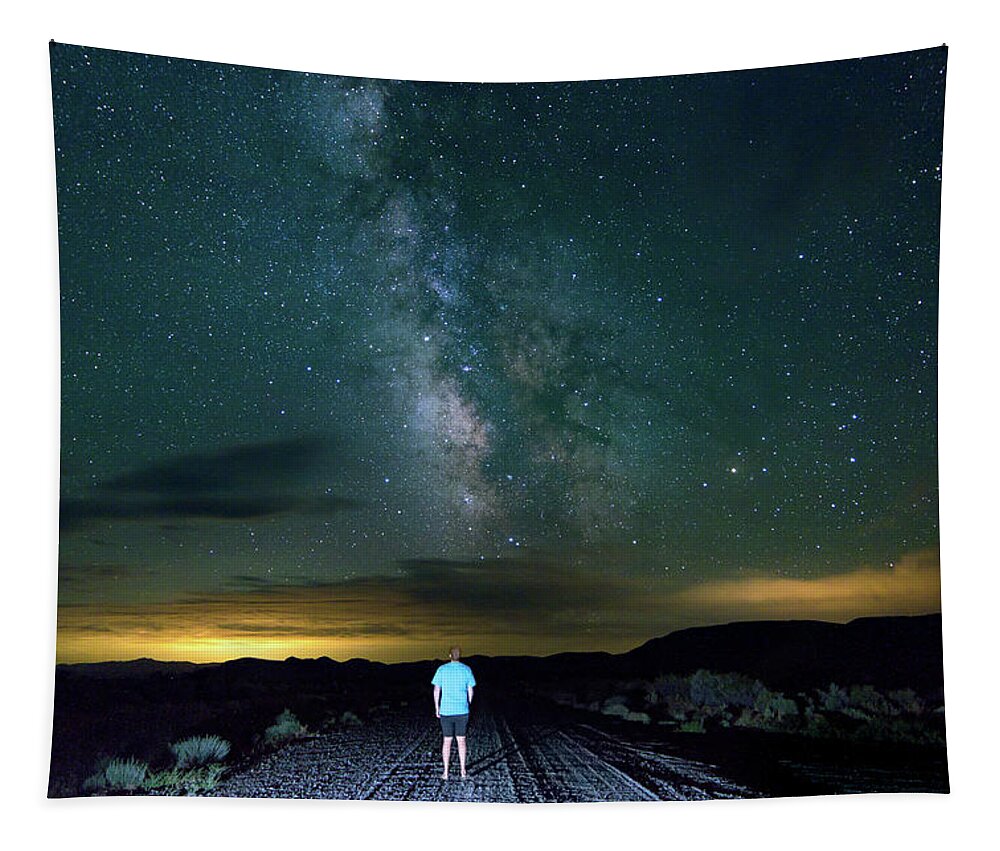 Night Sky Tapestry featuring the photograph Perspective by Randy Robbins