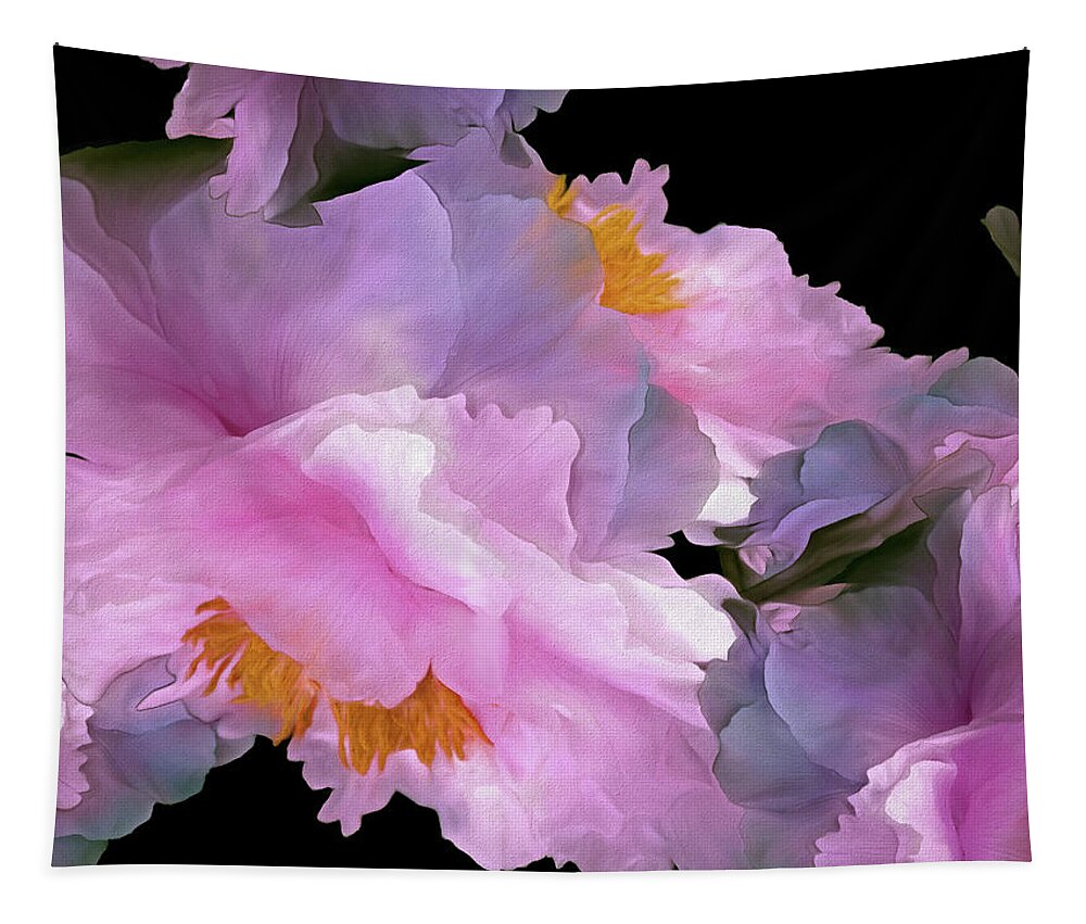 Flowers Tapestry featuring the mixed media Petal Dimension 306 by Lynda Lehmann