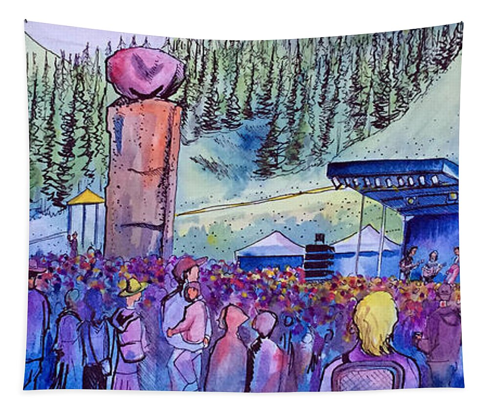 Peter Rowen Tapestry featuring the painting Peter Rowen at Copper Mountain by David Sockrider