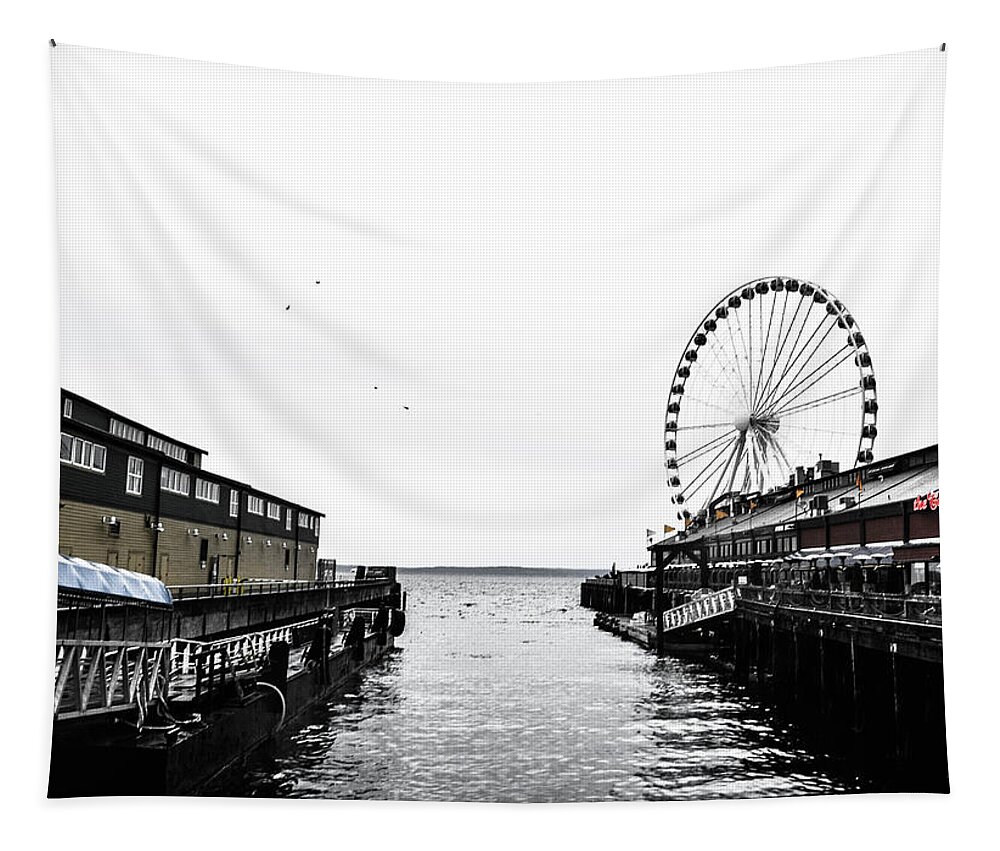 Seattle Tapestry featuring the photograph Pierless 2 by D Justin Johns