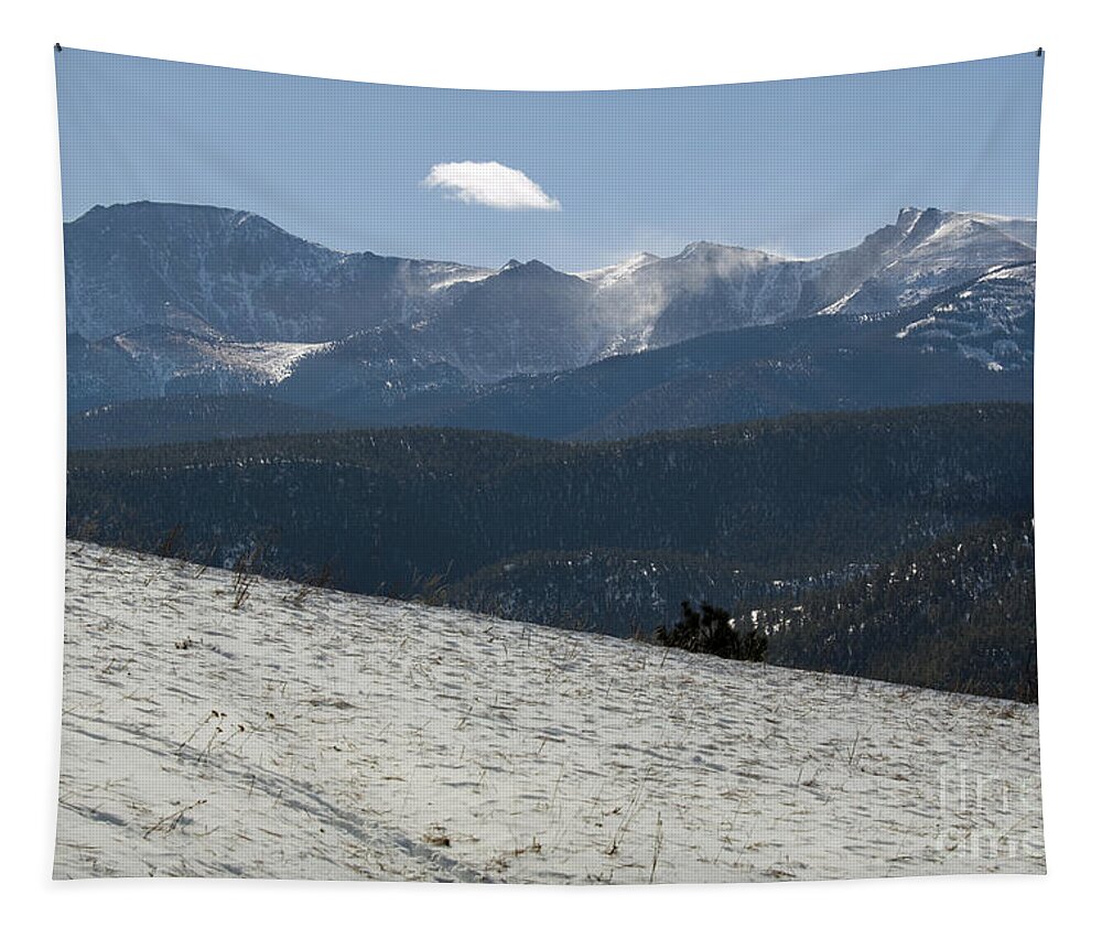 Pikes Peak Tapestry featuring the photograph Pikes Peak After the Storm by Steven Krull