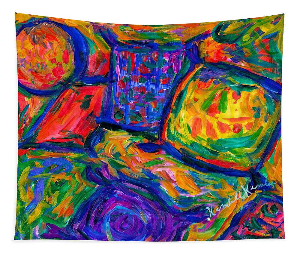 Pillow Tapestry featuring the painting Pillow Puff by Kendall Kessler