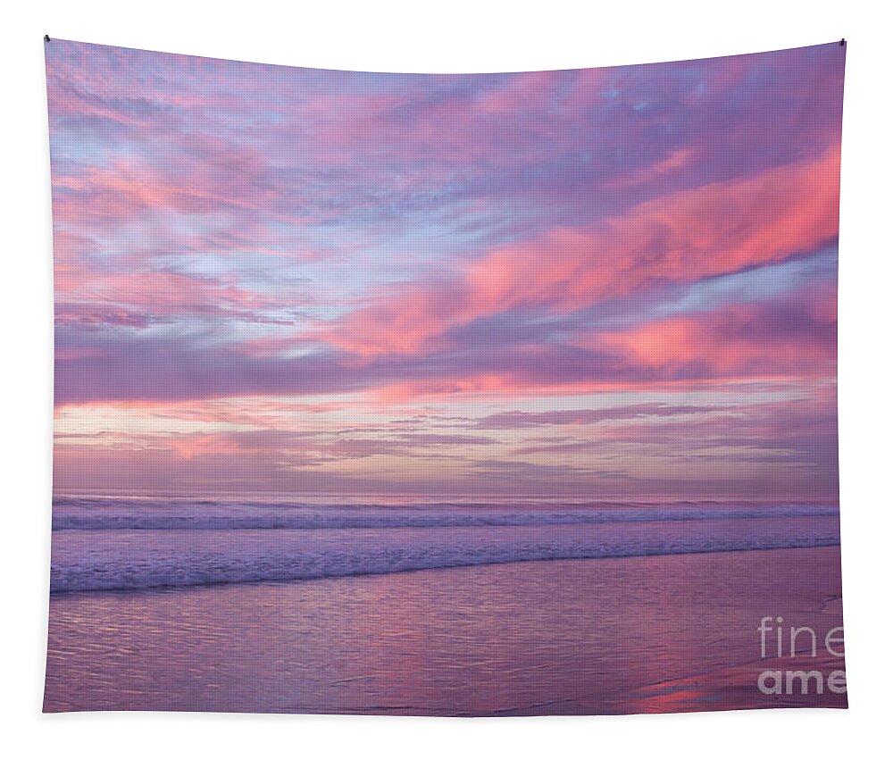 Sunset Tapestry featuring the photograph Pink and Lavender Sunset by Ana V Ramirez