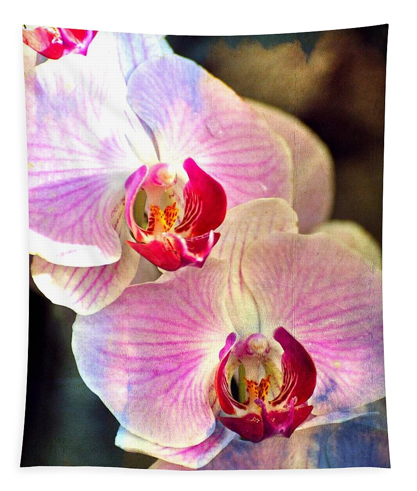 Orchids Tapestry featuring the photograph Pink in a Row by Marty Koch