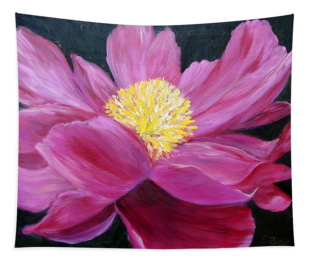 Pink Tapestry featuring the painting Pink Passion by Cynthia Blair