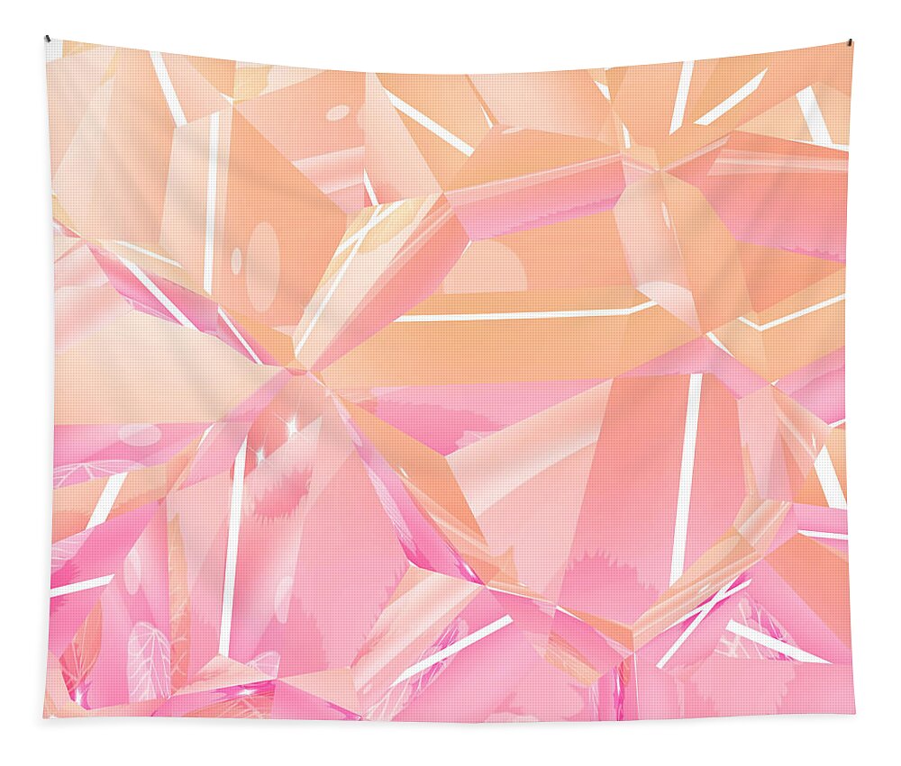 Pink Abstract Tapestry featuring the digital art Pink Serenity by Kathy Kelly