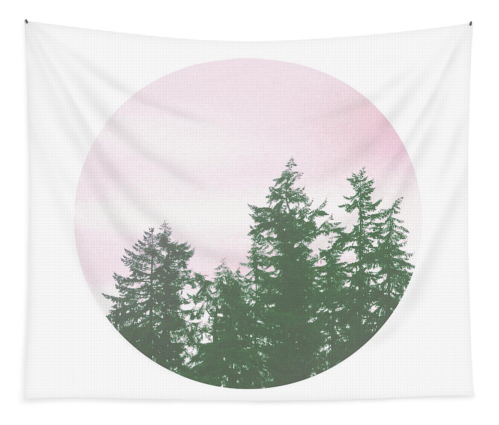 Trees Tapestry featuring the photograph Pink Sky Trees- Art by Linda Woods by Linda Woods