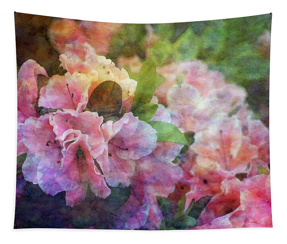 Impressionist Tapestry featuring the photograph Pink With White Frills 1503 IDP_3 by Steven Ward