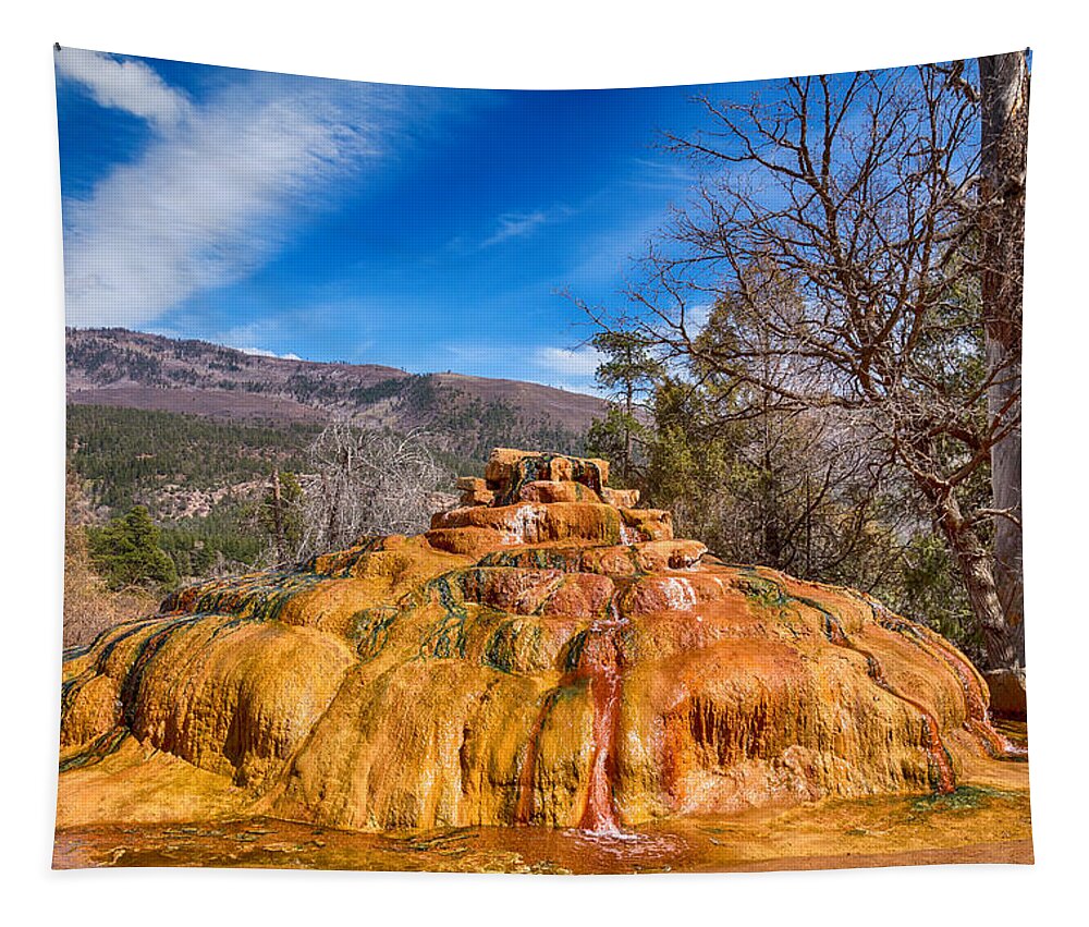 Pinkerton Hot Spring Tapestry featuring the photograph Pinkerton Hot Spring Formation by James BO Insogna