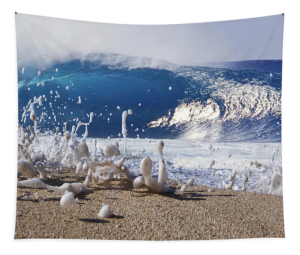 Water Tapestry featuring the photograph Pipe Foam by Sean Davey