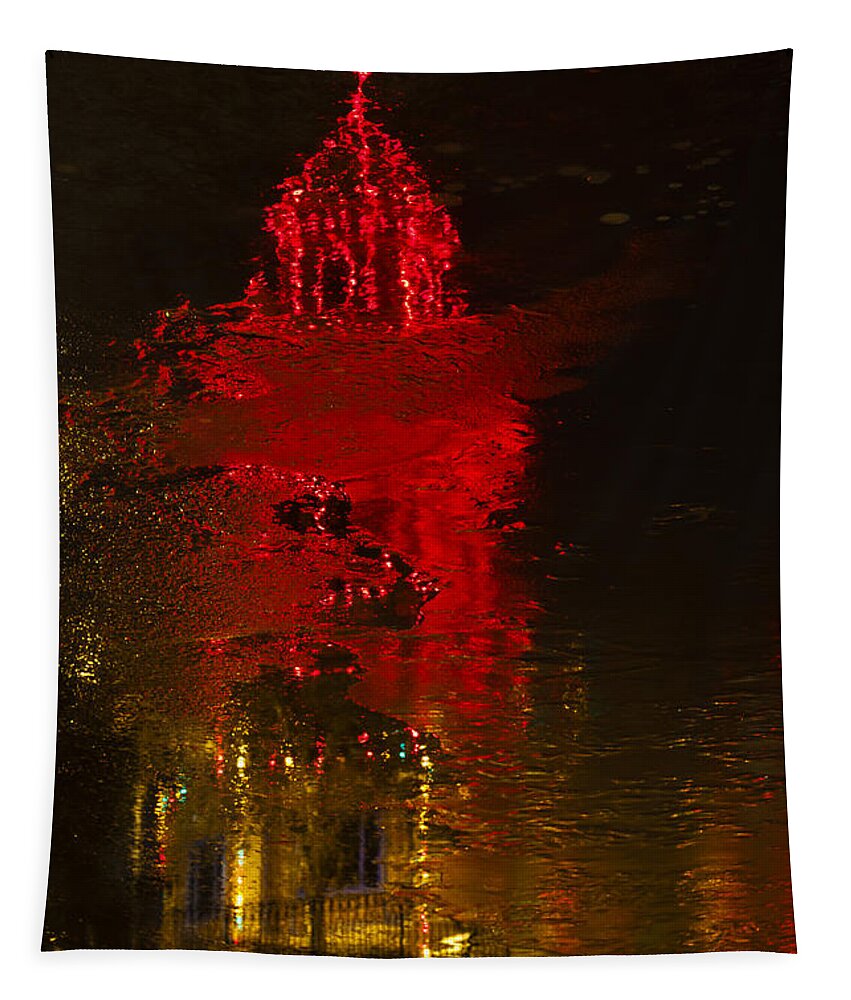 Kansas City Tapestry featuring the photograph Plaza Reflections by Dennis Hedberg