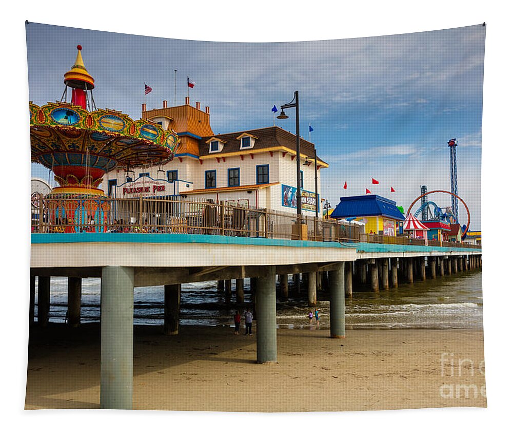 America Tapestry featuring the photograph Pleasure Pier by Inge Johnsson