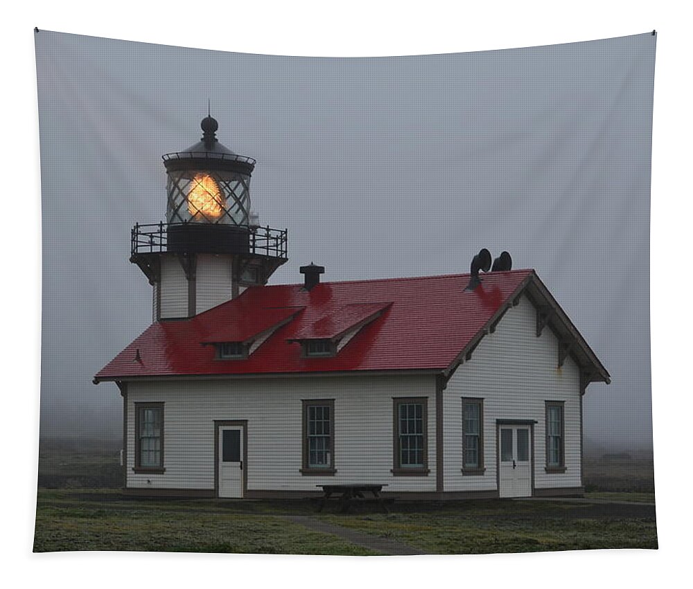 Point Cabrillo Tapestry featuring the photograph Point Cabrillo Light by Colleen Phaedra