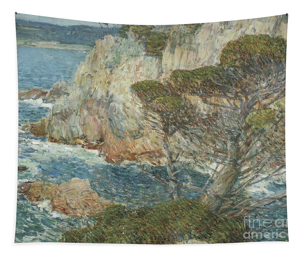 Hassam Tapestry featuring the painting Point Lobos, Carmel, 1914 by Childe Hassam