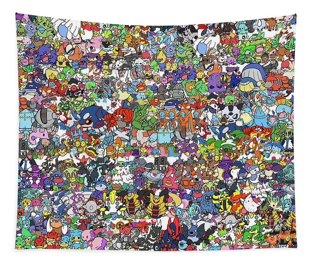  Tapestry featuring the digital art Pokemon by Mark Ashkenazi