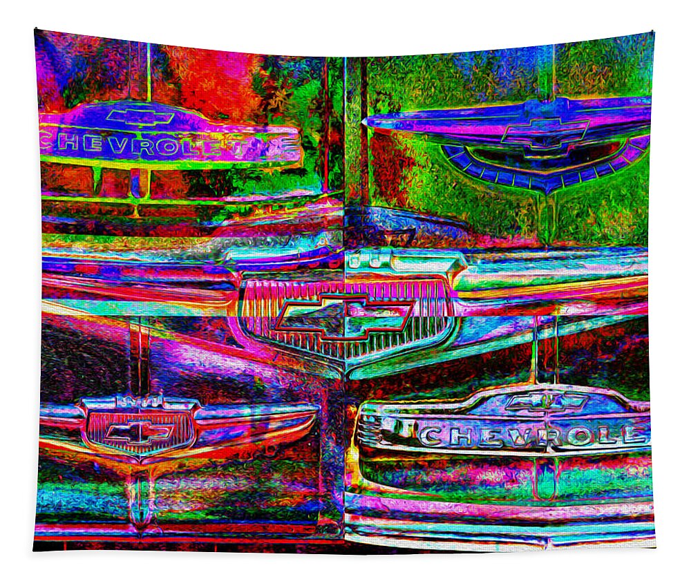 Pop Art Chevy Tapestry featuring the photograph PoP aRt Chevrolet by Mike McGlothlen