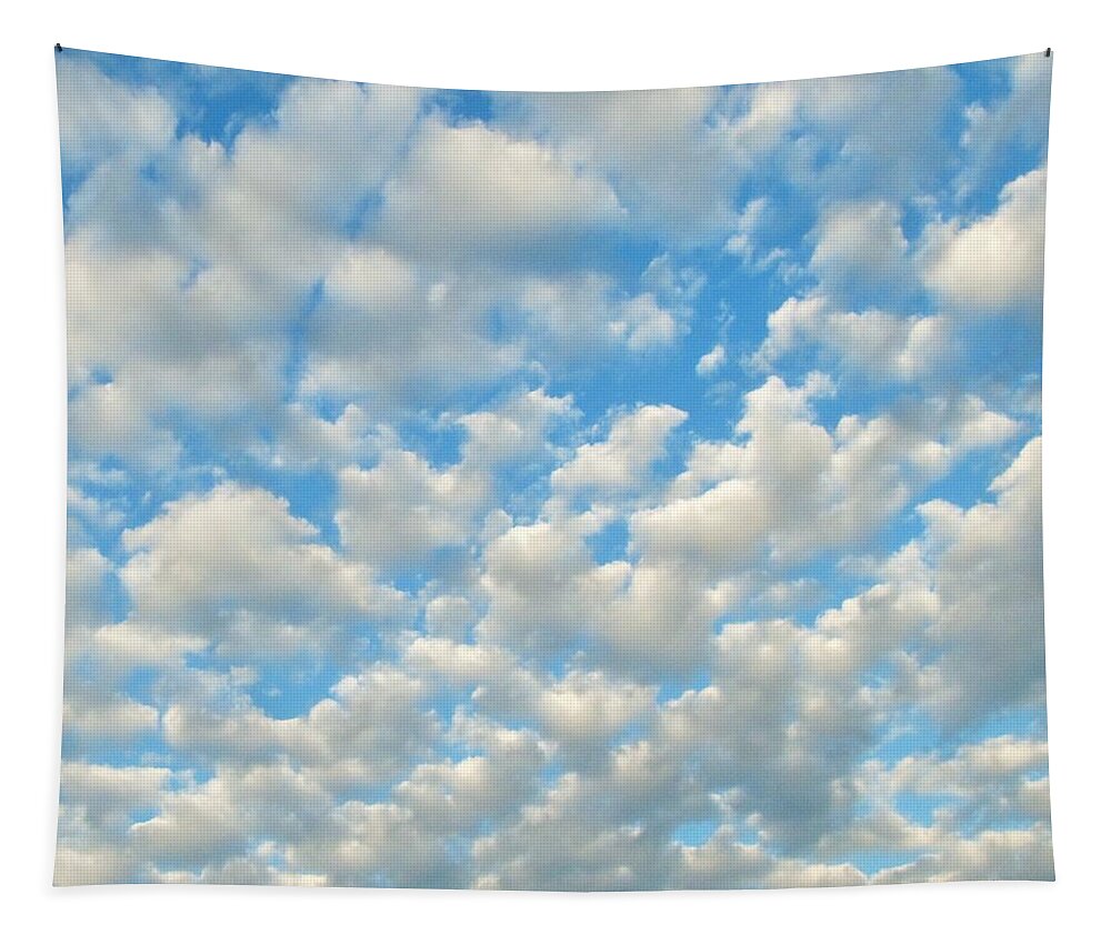 Popcorn Clouds Tapestry featuring the photograph Popcorn Clouds by Marianna Mills