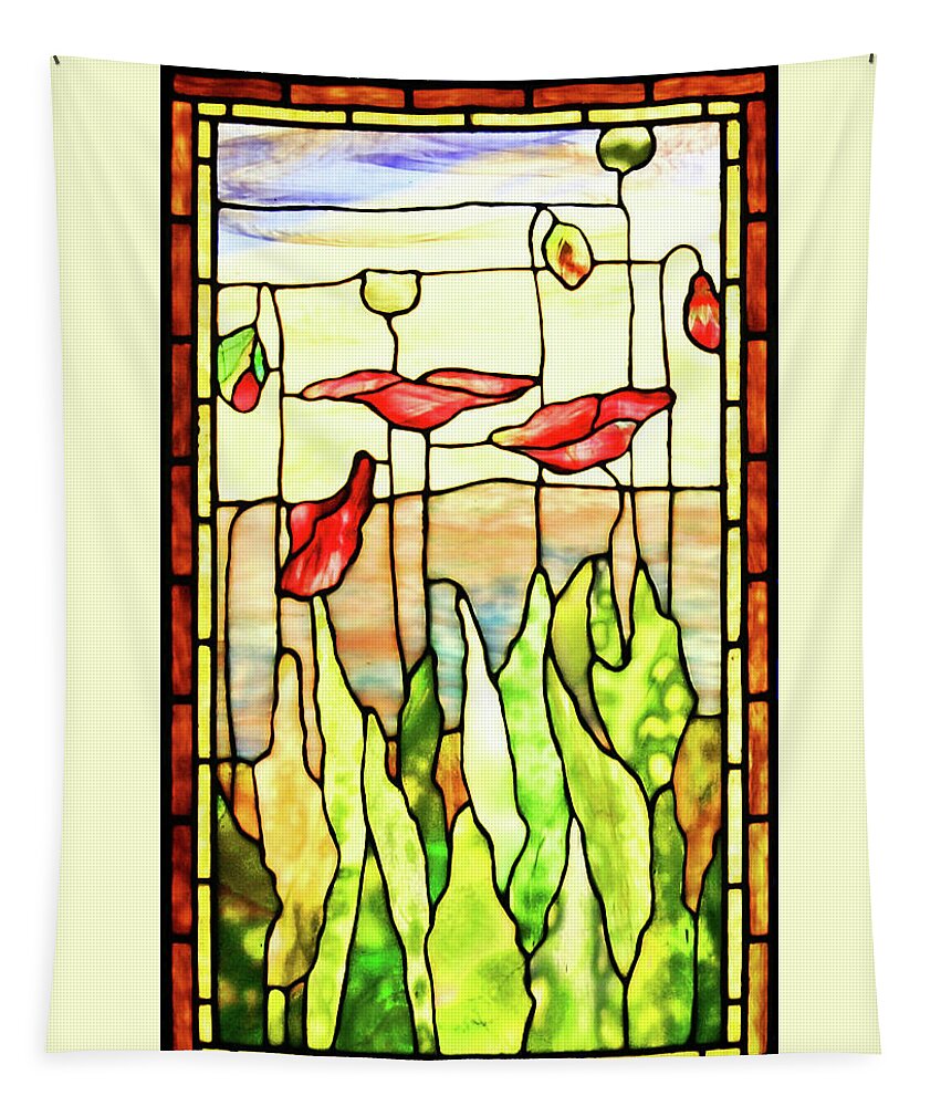 Stained Glass Tapestry featuring the photograph Poppies 1 by Kristin Elmquist