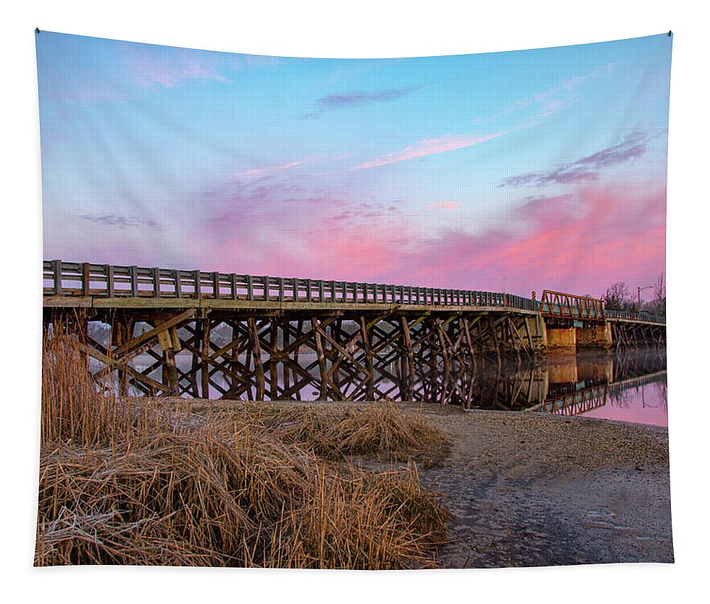 Port Republic Tapestry featuring the photograph Port Republic Nacote Creek Bridge by Kristia Adams